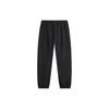 Li-Ning Color Block Drawstring Mid Waist Cuffed Knit Sports Pants Women Bottoms Black AYKU366-2