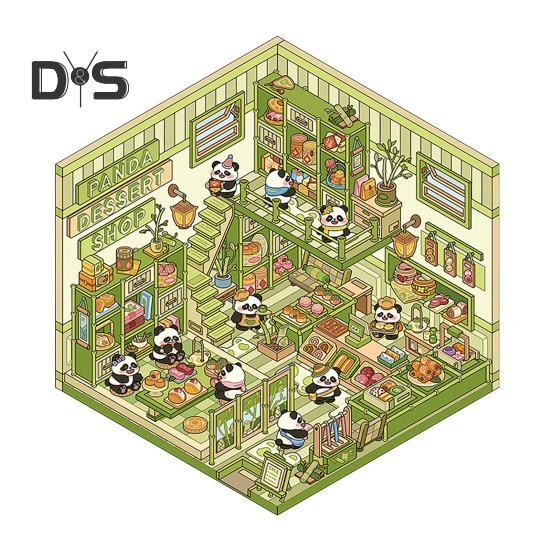 4 шт. DIY 3D набор наклеек для дома для взрослых и детей, многоразовые, снижающие стресс, миниатюрные наклейки для сцен, набор DIY проектов, подарок