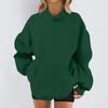 Women's Fashion Casual Long Sleeve Solid Color Hooded Sweatshirt Tops