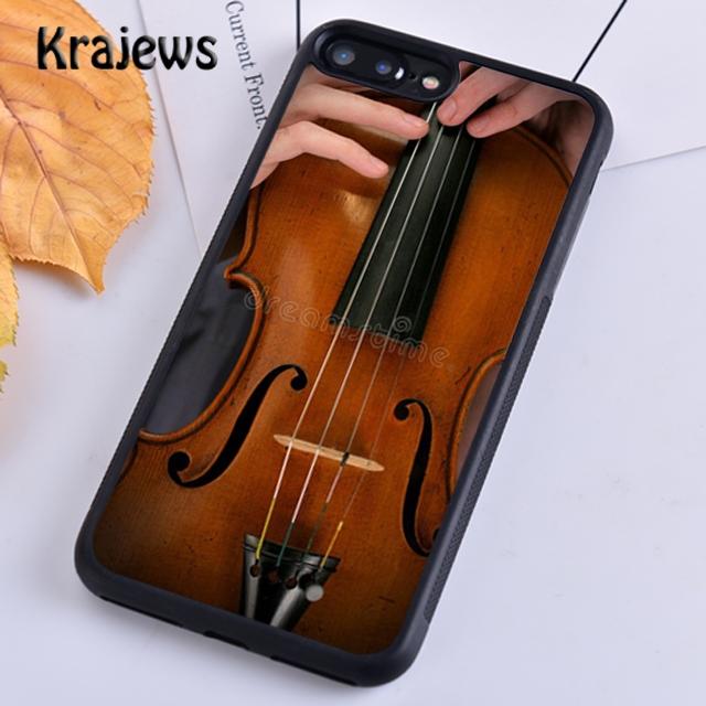 Krajews Деревянные скрипки смычок Музыкальный чехол для телефона для iPhone 17 Air 16 15 14 plus 11 12 13 pro max Plus coque Fundas