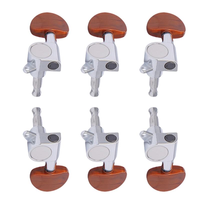 6Pcs Sealed Guitar Tunings Pegs 3 Left 3 Right Guitar Machine Heads Knobs Tuner Replacement Guitar Accessories