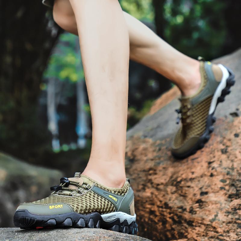 Мужская повседневная обувь, летняя уличная противоскользящая обувь с дышащей сеткой 38-45