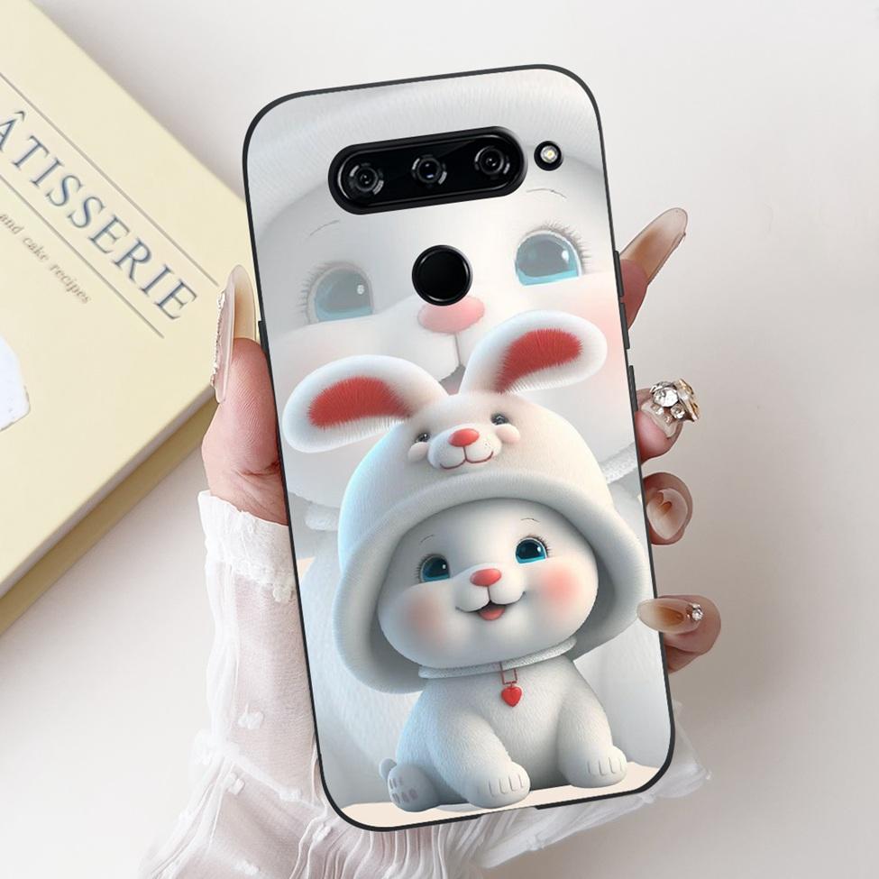 Чехол для LG V40 V50 ThinQ V50S ThinQ, милый мультяшный кот, роскошный, крутой, ударопрочный, силиконовая задняя крышка для LG V50S ThinQ 5G