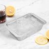 Stainless Steel Ice Cube Tray with Lever Handle Large Cubes Mold Whiskey Cocktail Ice Maker Vintage Inspired Kitchen Bar Essential