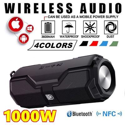 Портативный беспроводной динамик Bluetooth 4.2 с металлическим крючком IPX7 водонепроницаемый мобильный сабвуфер сабвуфер с функцией H29