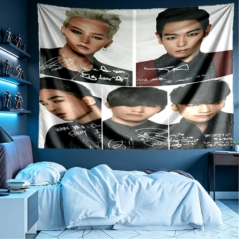 BIGBANG Print Tapestry, Lightweight Wall Hanging, for Bedroom, Dorm, Living Room, Home Art Decor, Birthday Christmas Gift for Friends