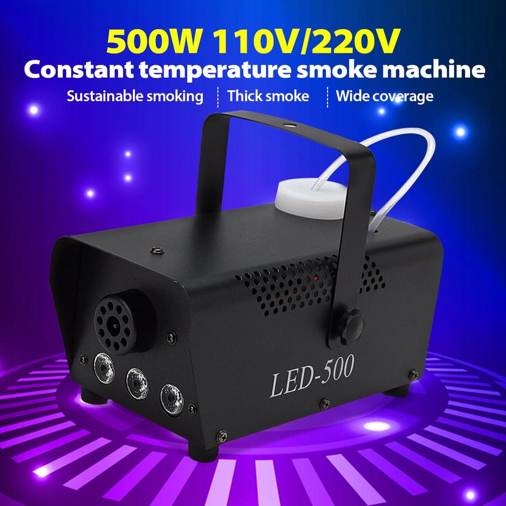 Fog/Smoke Machine W/ Remote RGB LED DJ Thrower DJ Party Family Ball Leisure Parties Light 500W Smoke Thrower