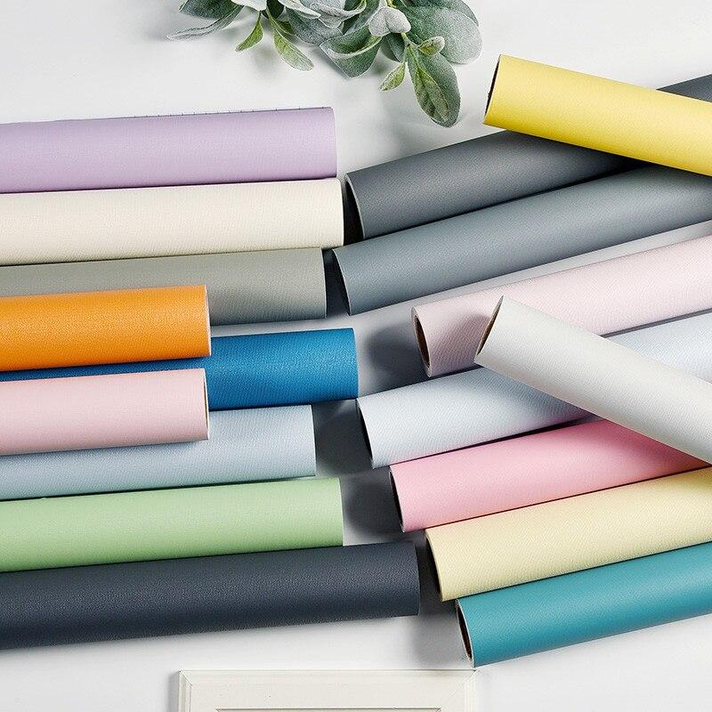 Новый Декор 45см Водонепроницаемые Наклейки на Стену Однотонные Самоклеящиеся Обои Классический Современный Домашний Декор Шкаф ПВХ DIY