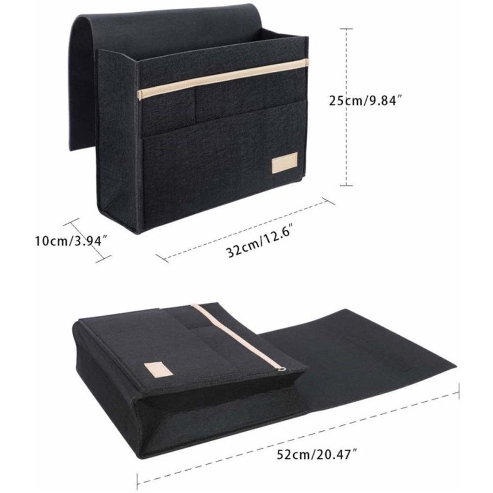 Подвесной прикроватный органайзер с несколькими карманами, экономящий место, держатель для пульта и салфеток, кровать