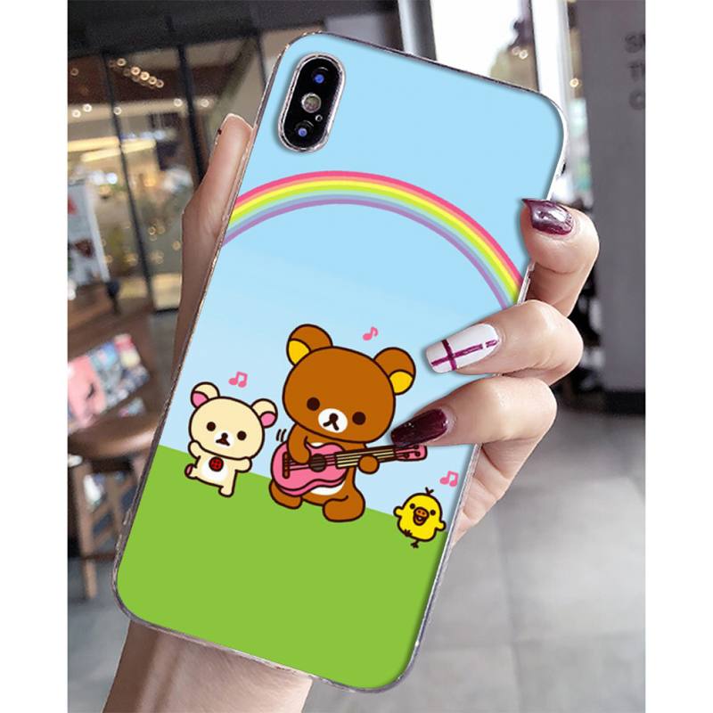 Чехол YNDFCNB Rilakkuma для iPhone 11 12 13 mini pro XS MAX 8 7 6 6S Plus X 5S SE 2020 XR