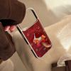 Позолоченный чехол для мобильного телефона Pony iPhone17promax 13 Праздничный красный 16 Apple 17 и другие модели