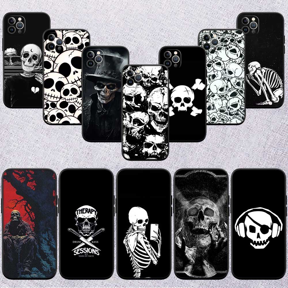 NH31 Horror Skeleton Skull New High-End Shell Phone Case for iPhone SE X XS XR 16E 17 11 Pro Max 8 7 6 6s Plus Air