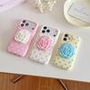 Polka Dot Rose Flower Stand Drop-Proof Case for iPhone 14/13/12, Apple 17/16/15 PROMAX