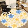 1pc Floral-patterned Chair Carpet for Office, Soft Flannel Throw Mat, Perfect for Office, Holiday Party Decoration Choice yy260209007