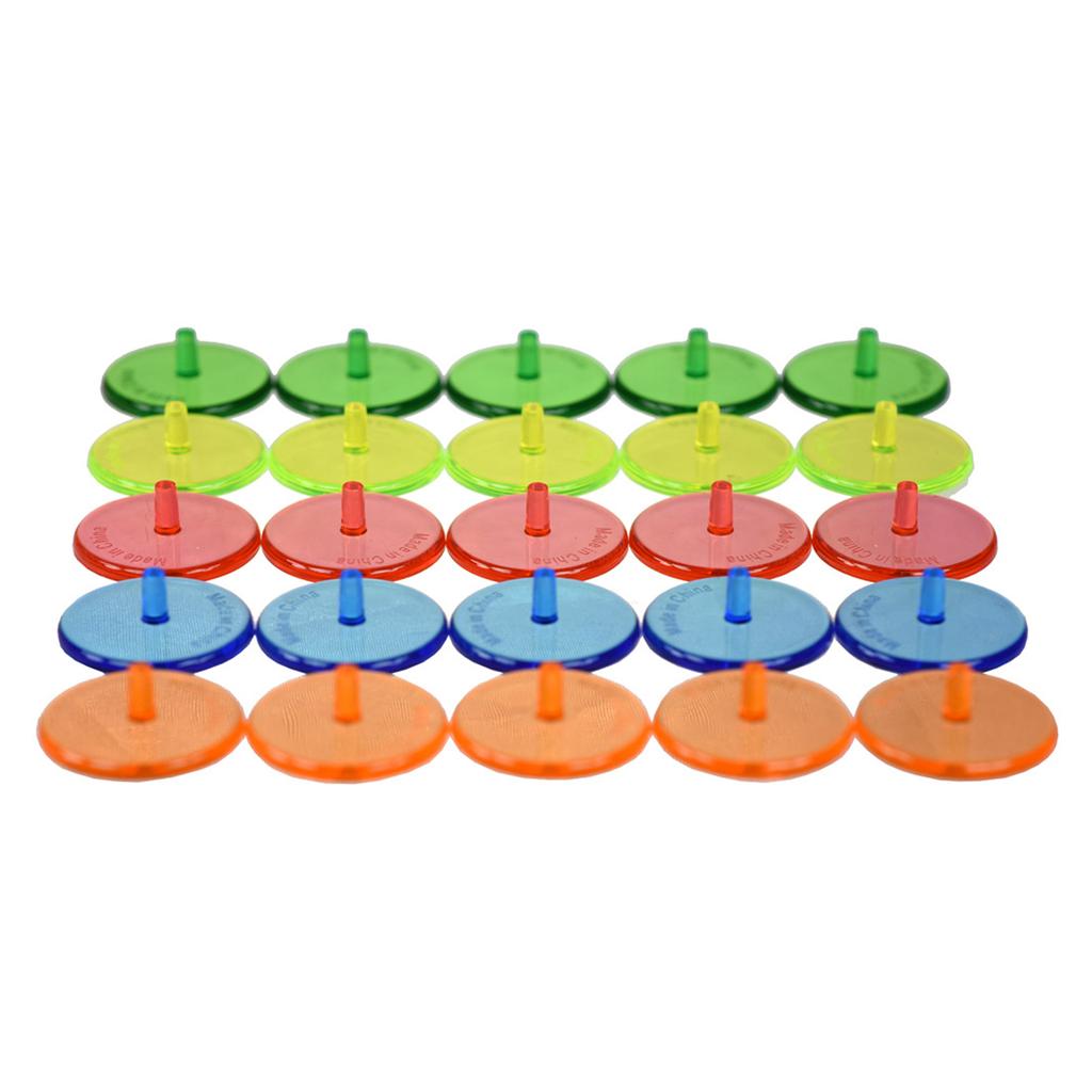 50Pcs Golf Ball Mark Position Markers Diameter 24mm Clear Plastic Flat Golf Ball Markers For Men Women Golf Games