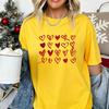 Maycaur Fashion Unisex T Shirt Love Heart Printed T Shirt Casual Red Tops 90s Valentines Shirt Female Harajuku Graphic Tshirt