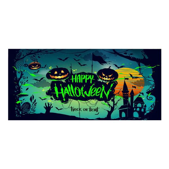 7 x 16 футов Хэллоуин Чехол для гаражных ворот Большой Скелет Кладбище Подвесной Фон Баннер на дверь для Хэллоуина Двор Переднее крыльцо Настенное украшение