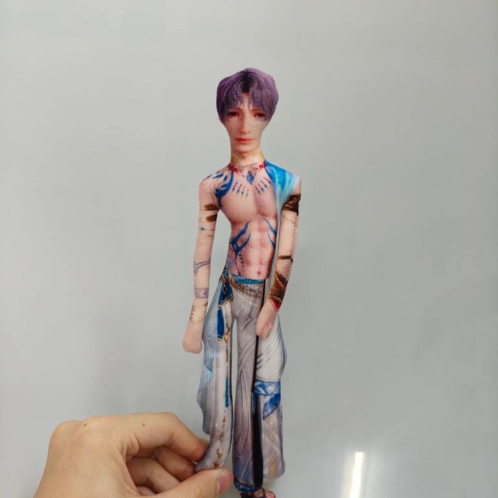 Anime Love And Deepspace Rafayel Sea God Outfit Cosplay Stuffed Doll Movable Wire Skeleton Fixed Pose Abstract Figure Plushie