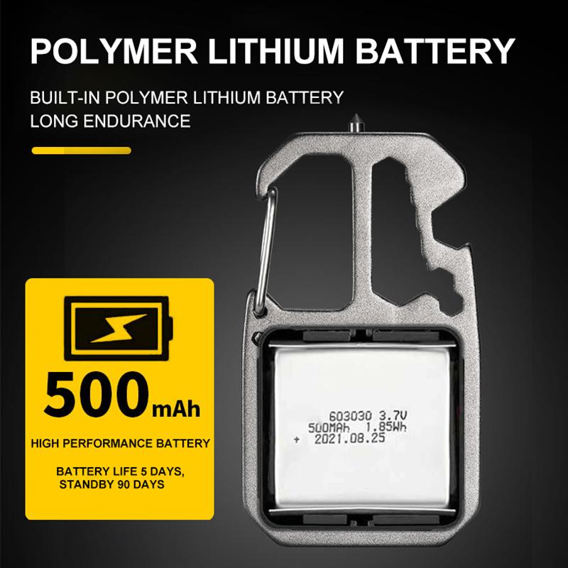 LED multifunctional portable keychain light emergency outdoor camping light USB mini COB work light