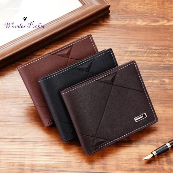 Мужской кошелек из искусственной кожи с геометрическим узором, тонкий, большой емкости, складной, портативный, с несколькими карманами, износостойкий, одноцветный, держатель для карт, сексуальная одежда для взрослых
