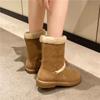 Fashion Women's Boots Winter Square Heel Wear Resistant 2024 Hot Sale New Fashion Outdoors Solid Color Shoes for Women Botines Mujer