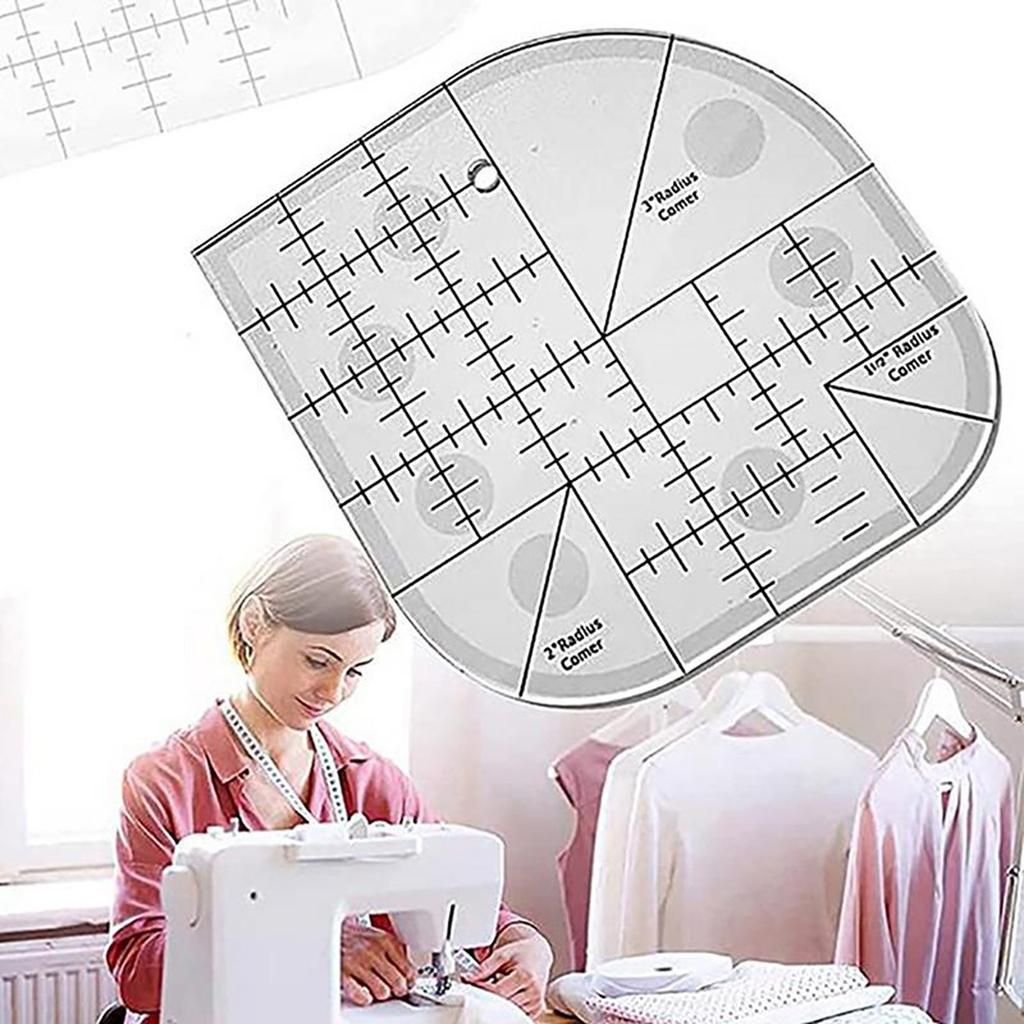 Линейка для резаков с закругленными углами, акриловая линейка для шитья, линейка для лоскутного шитья, шаблон для шитья, инструменты для лоскутного шитья, принадлежности для шитья своими руками