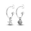 Silver Plated Dream Catching Net Snake Bone Earrings Hoop CZ Colored Zircon For Women DIY Making Jewelry Gift