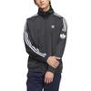adidas Оригинальная классическая мужская куртка с 3 полосками, логотипом и буквенным принтом, классическая спортивная куртка с воротником-стойкой и длинным рукавом, темно-угольная JL8397
