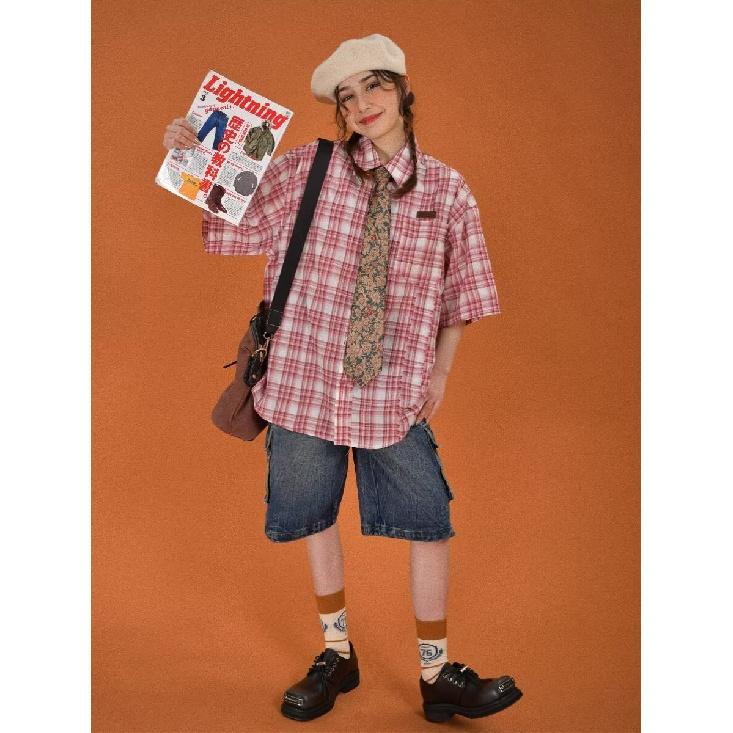 Летняя новая повседневная рубашка с рукавами пять четвертей, свободная рубашка большого размера с короткими рукавами для мужчин и женщин