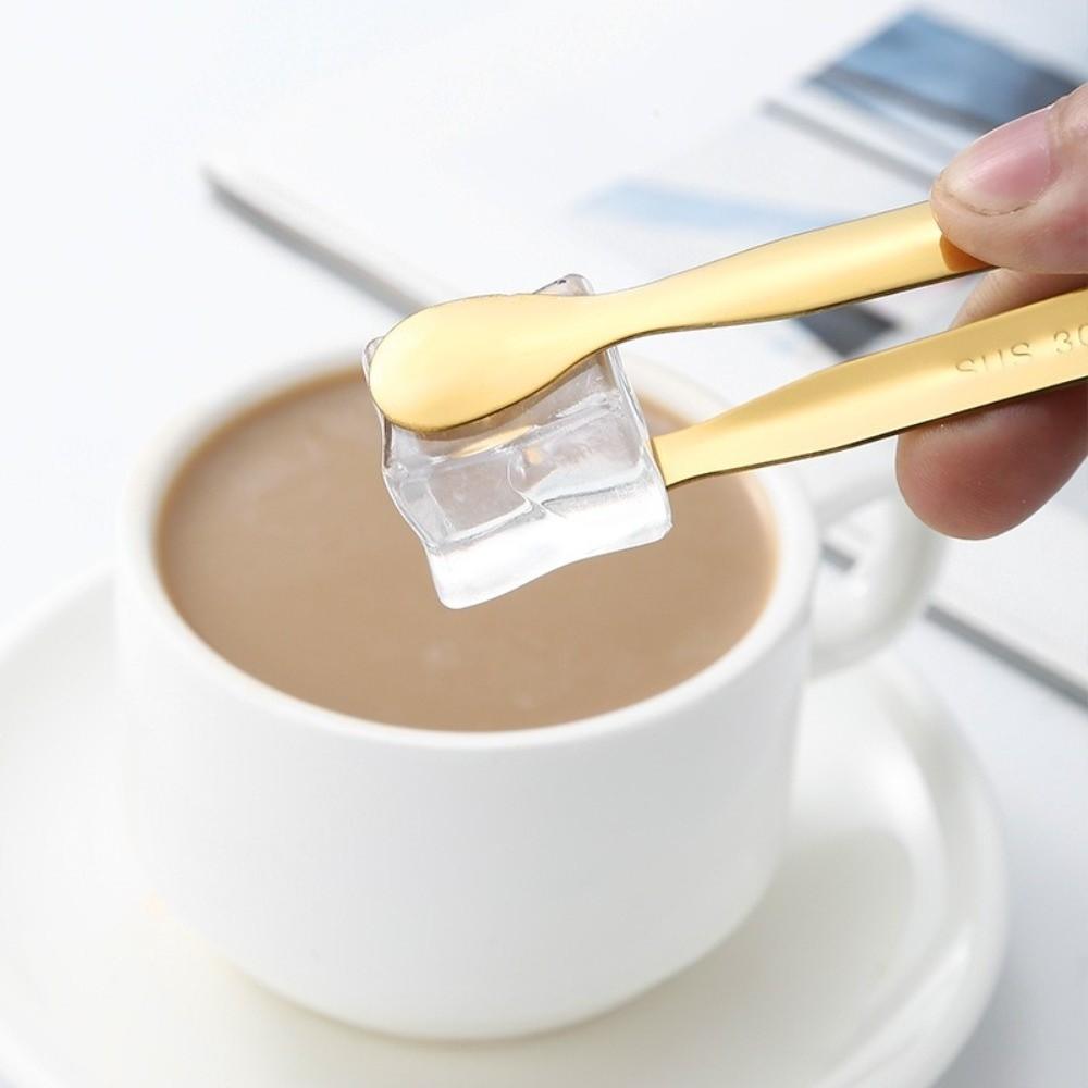 Thickened Sugar Cube Tongs Stainless Steel Ice Clamp New Snack Tongs for Bar Buffet Coffee Bar