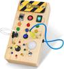 Early Childhood Education Wooden Led Light Socket Switch Busy Board Toys Hands-on Wooden Toys