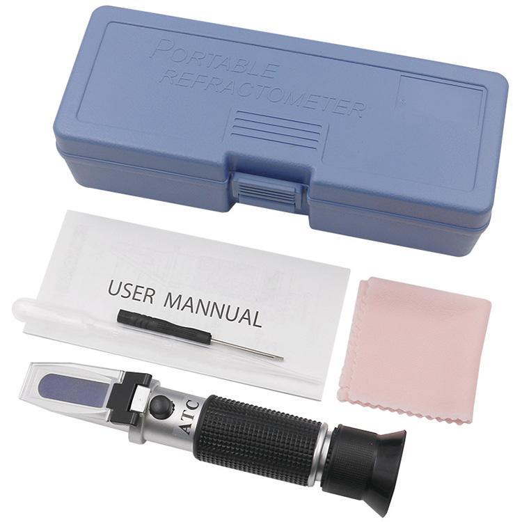 Hand Held 45-82% Sugar Honey Minimum Division 0.5%Brix Content Fruit Juice Liquids ATC Refractometer Brix Meter Refractometer