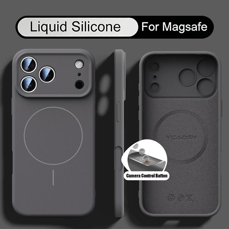 Для iPhone 17 Pro Max Чехол Магнитный Для Magsafe Жидкий Силикон Мягкая Крышка Coque Для iPhone 16 15 14 13 Pro Max 17E 16E