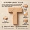 Wooden-T Puzzle Brain Teaser Game For Adults And Students Durable Natural Woods Material