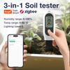 Tuya Zigbee Тестер Почвы Умный Датчик Почвы Цифровой Детектор Влажности Почвы Измеритель Температуры Влажности Солнечного Света для Горшков Сада