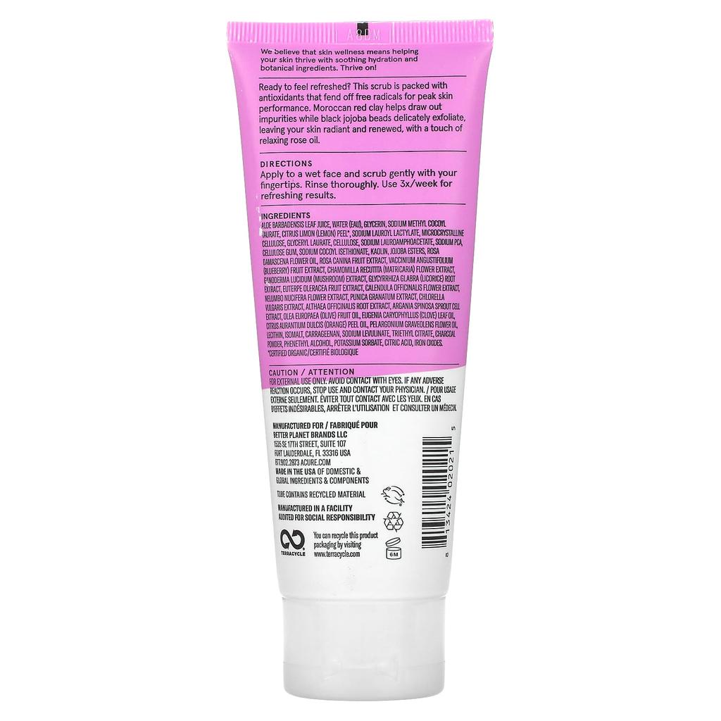 ACURE Radically Rejuvenating, Facial Scrub, 4 Fl Oz (118 Ml)
