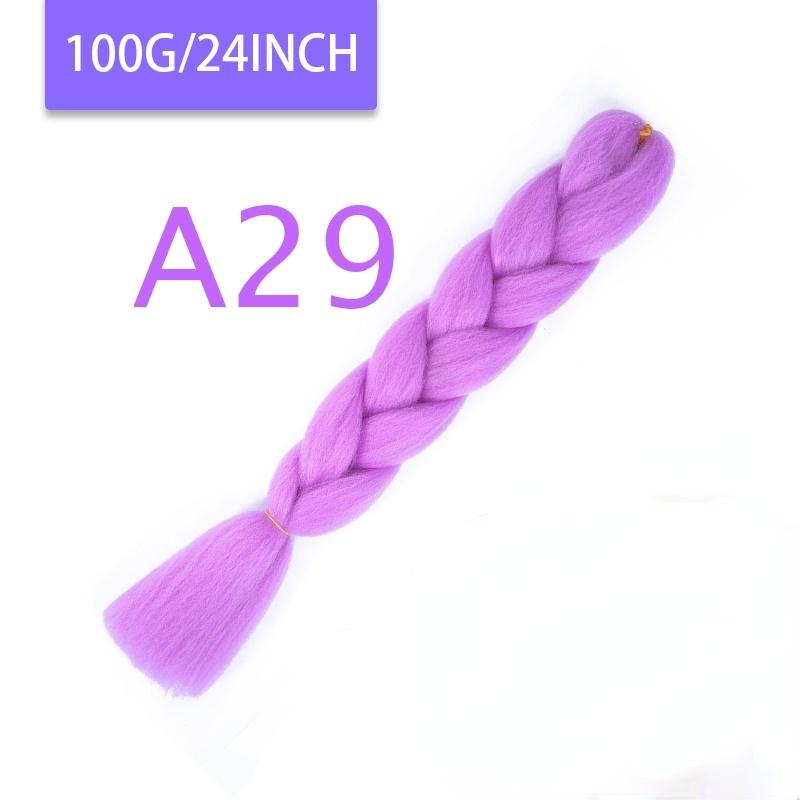 MISQUEEN Yaki Soft Hair Ombre Crochet Braiding Hair Extension For Braid 24 Inch Pink Synthetic Crochet Hair Jumbo Braid Hair
