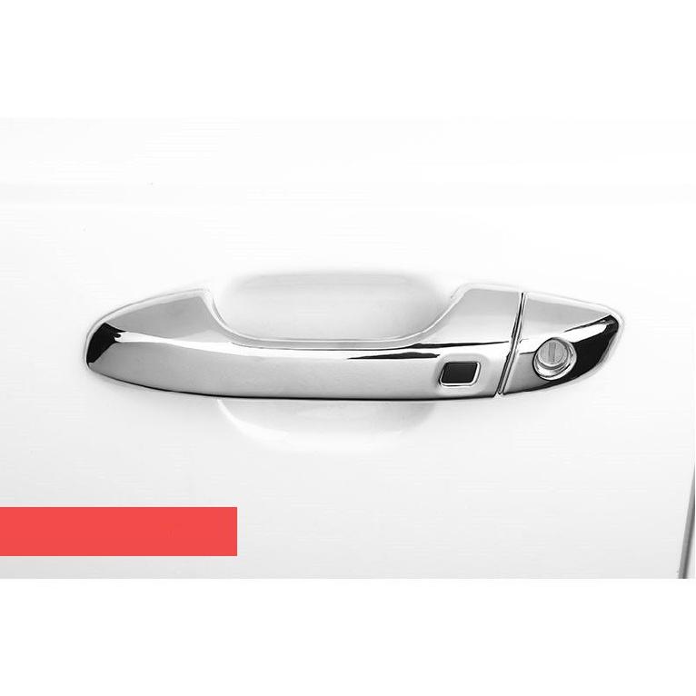 For Kia Rio 2018 Carbon Fiber Chrome Car Door Handle Cover Decor Trim Sticker Styling