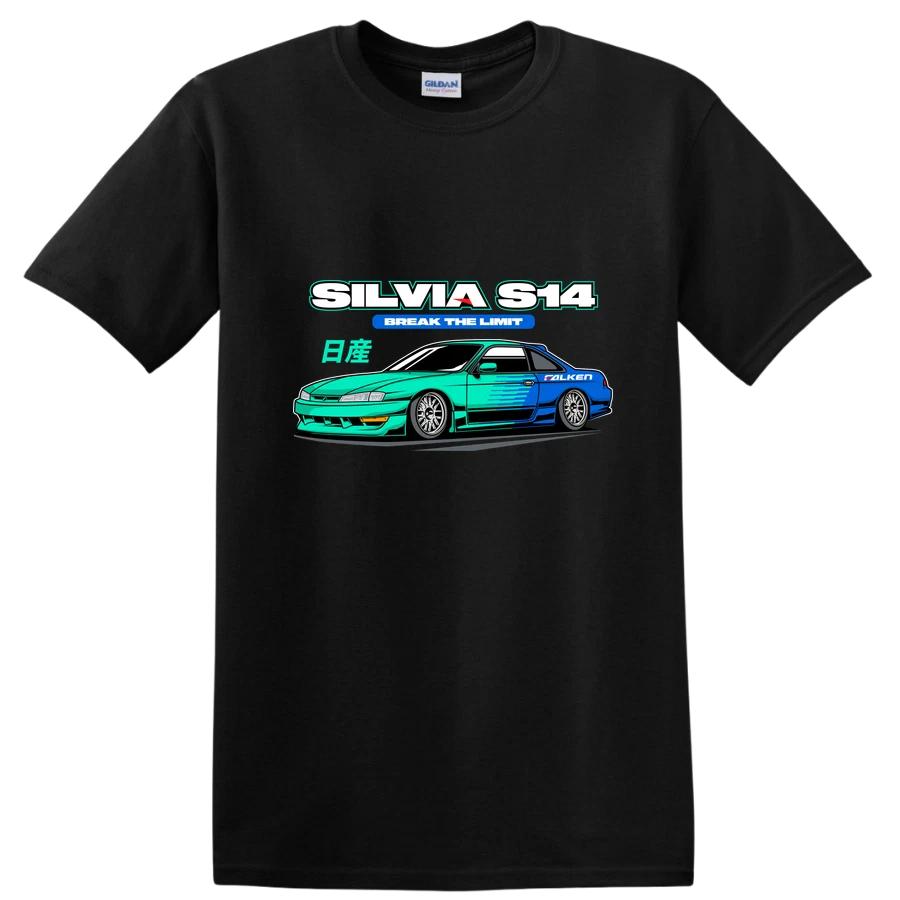 Silvia S14 Break the Limit Graphic T Shirt Cool Car Tee for Drifting Fans