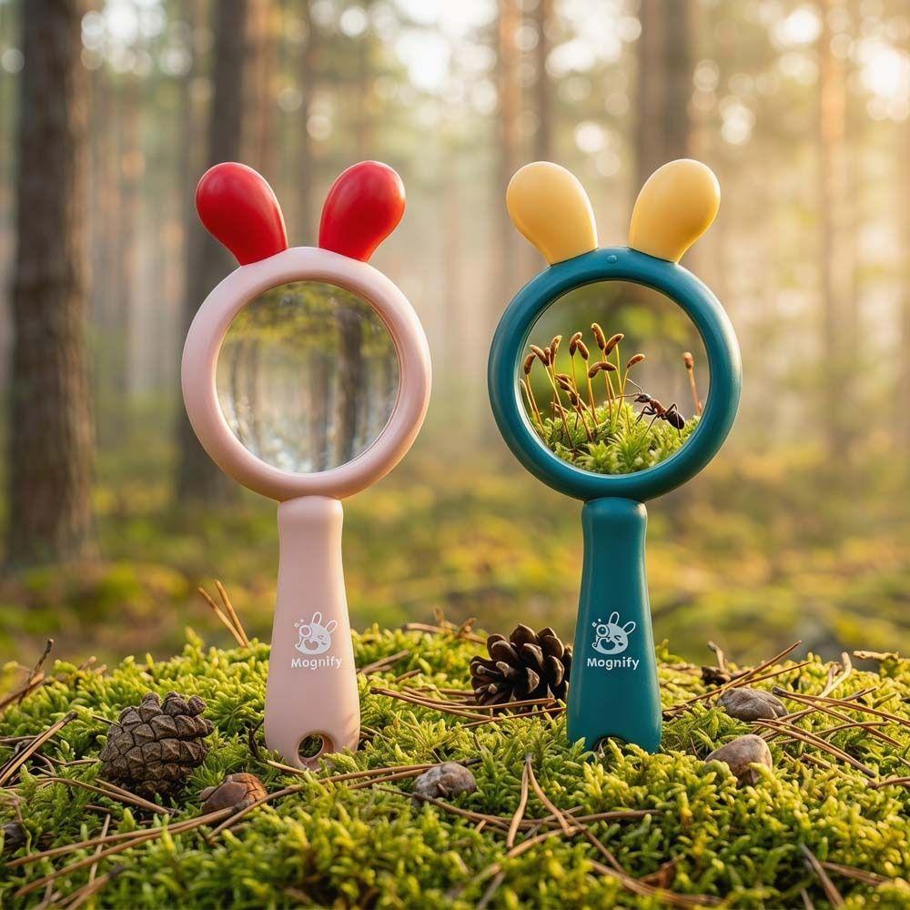 Cartoon Design Magnifying Glass Mini Pocket Size Optical Lenses Reading Glass Elementary School