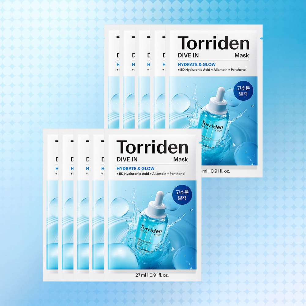 Torriden DIVE-IN Low Molecular Hyaluronic Acid Mask 10 Sheets