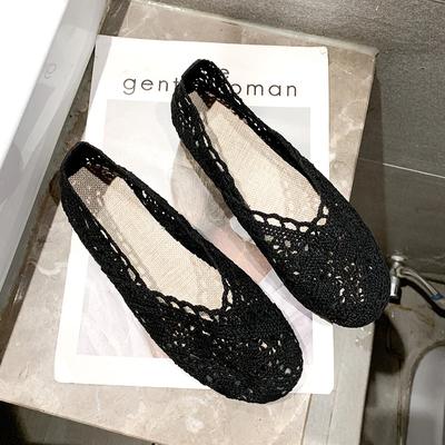 Модные летние женские туфли на плоской подошве балетки модные женские туфли с бантом на плоской подошве с вырезами милые полые летние женские туфли