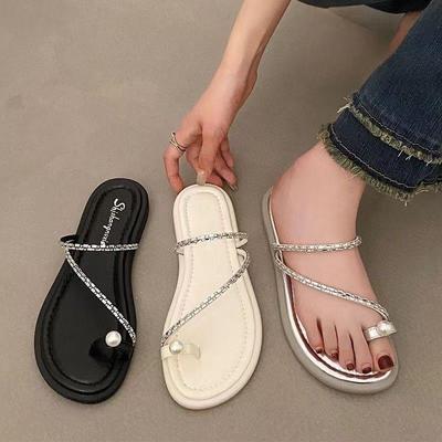 Роскошные феи ветреные прохладные тапочки для наружного ношения тапочки с елочкой 2024 летние новые французские тапочки с мягкой подошвой