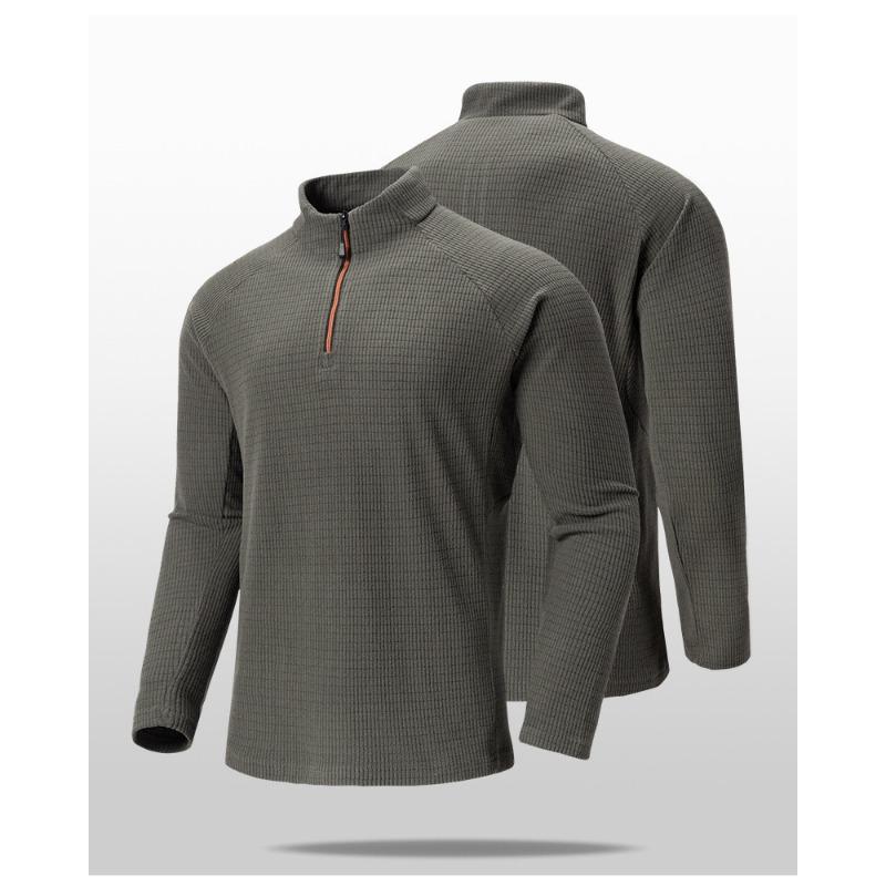 Men S Fleece Hooded Stand Collar Sweatshirt Outdoor Running Top