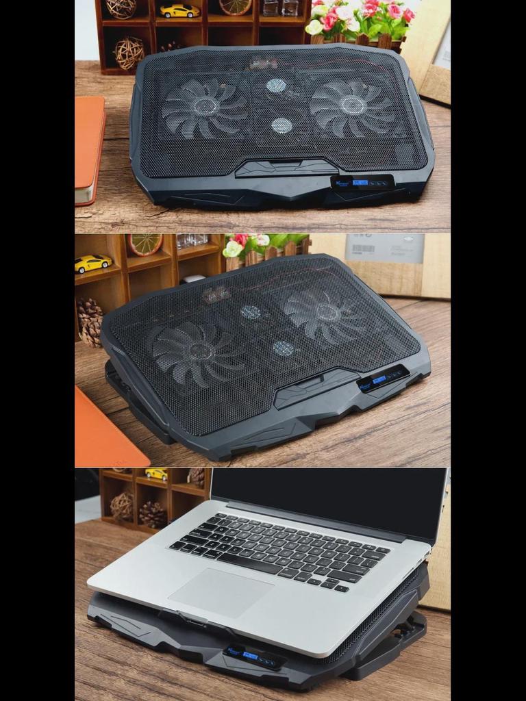 Охлаждающая подставка для ноутбука с регулируемой скоростью вращения для ноутбуков с диагональю экрана 13–15,6 дюймов и основанием для вентилятора радиатора.