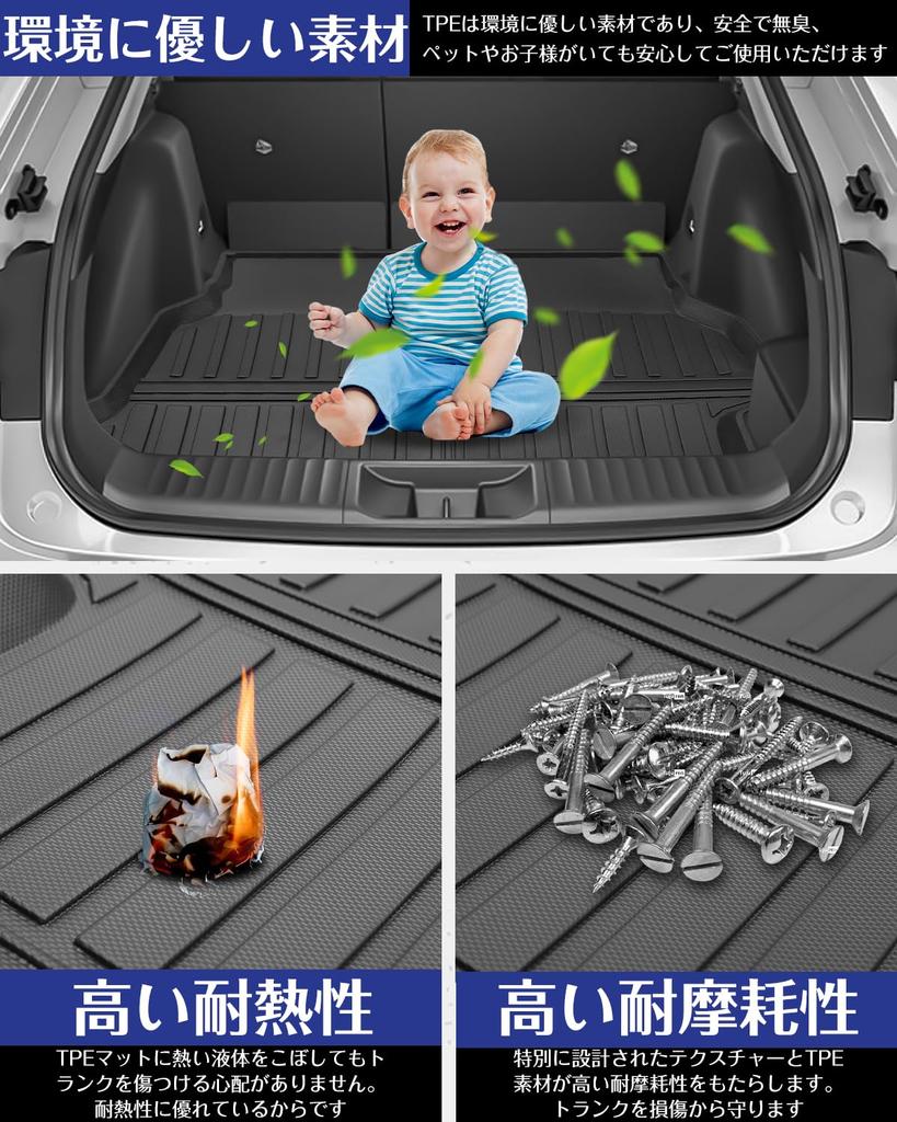 Toyota Prius 60 Series Luggage 3D Trunk Mat with Luggage TPE Cargo Mat for January Prius Custom Genuine Easy Installation PRIUS Cargo Mat Mat, Tray,