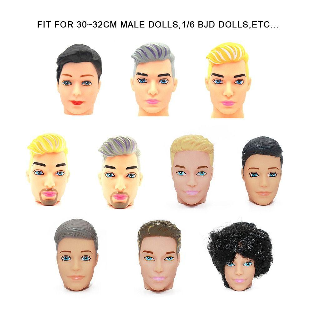 Europe Ancient Doll 1/6BJD Doll Head 6 Styles Black Hair New 32cm Male Doll DIY Doll Head