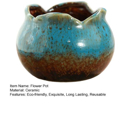 Цветочный горшок Яркий цвет Гладкий край Ударопрочный Дизайн с дренажным отверстием Утолщенный Декоративный Изысканный Горшок для суккулентов Цветочный горшок для балкона