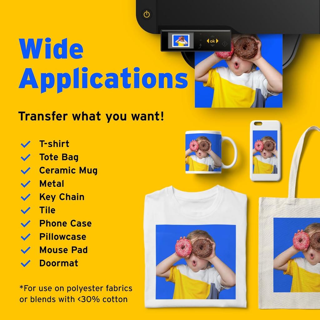 Принтеры Jack 600 мл Сублимационные чернила для широкоформатных принтеров Supertank ET-8550 ET-8500 Термотрансфер на футболку (6x100 мл, 6 цветов - ЧЕРНЫЙ PB CM Y