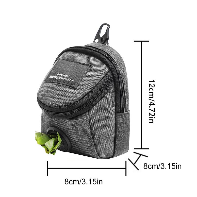 Multifunctional Dog Poop Bag Holder Waste Bag Dispenser With Zipper Outdoor Walking Portable Pet Food Snack Bag For Dog Leash